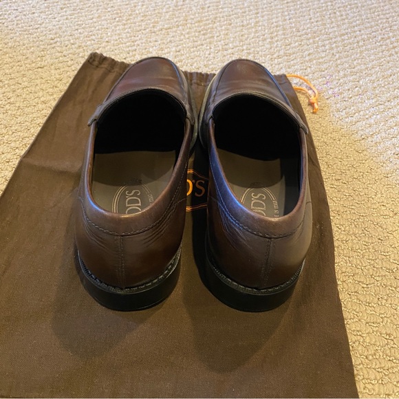 Tod's Classic Leather Penny Loafers Men's Dark Brown Slip-on UK7/US8 - Picture 9 of 10